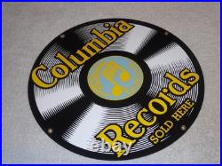Vintage Columbia Records Grafonola Sold Here! Porcelain Metal Elvis Record Sign
