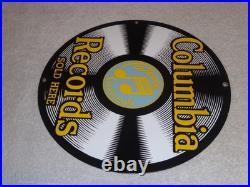 Vintage Columbia Records Grafonola Sold Here! Porcelain Metal Elvis Record Sign Vintage Columbia Records Grafonola Sold Here! Porcelain Metal Elvis Record Sign