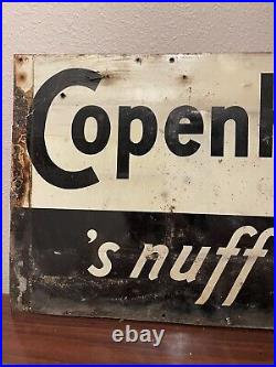 Vintage Copenhagen'S Nuff Said Advertising Metal Sign