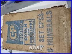 Vintage Couch And Philippi 10 Numbers MARQUEE SIGN BOARD 69 pieces