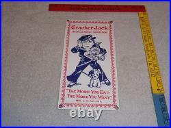 Vintage Cracker Jack Candy Sailor & Dog More You Eat Snack Porcelain Metal Sign
