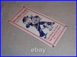 Vintage Cracker Jack Candy Sailor & Dog More You Eat Snack Porcelain Metal Sign