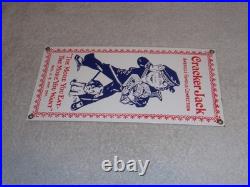Vintage Cracker Jack Candy Sailor & Dog More You Eat Snack Porcelain Metal Sign
