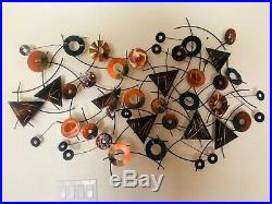 Vintage Curtis Jere Abstraction Mid Century Modern Abstract Wall Sculpture