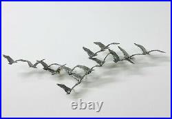 Vintage Curtis Jere Birds In Flight Aluminum 3D Hanging Wall Sculpture 52 HTF