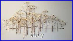 Vintage Curtis Jere The Elms Large Metal Tree Wall Sculpture 54w x 32h