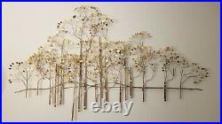 Vintage Curtis Jere The Elms Large Metal Tree Wall Sculpture 54w x 32h
