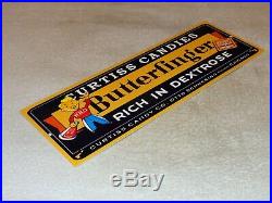 Vintage Curtiss Candies Butterfinger 15 Metal Chicago Chocolate Candy Bar Sign