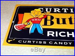 Vintage Curtiss Candies Butterfinger 15 Metal Chicago Chocolate Candy Bar Sign