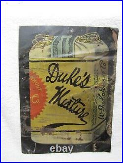 Vintage DUKE'S Mixture TIN TACKER METAL SIGN Liggett & Myers Tobacco Co