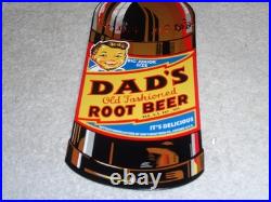 Vintage Dad's Root Beer Big Junior Size 15 Metal Dads Soda, Gasoline & Oil Sign