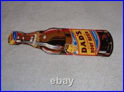 Vintage Dad's Root Beer Big Junior Size 15 Metal Dads Soda, Gasoline & Oil Sign