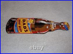 Vintage Dad's Root Beer Big Junior Size 15 Metal Dads Soda, Gasoline & Oil Sign