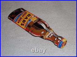 Vintage Dad's Root Beer Big Junior Size 15 Metal Dads Soda, Gasoline & Oil Sign