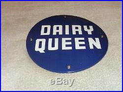 Vintage Dairy Queen Ice Cream Cone Fast Food Restaurant 10 Porcelain Metal Sign