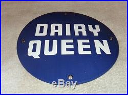 Vintage Dairy Queen Ice Cream Cone Fast Food Restaurant 10 Porcelain Metal Sign