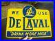 Vintage_DeLaval_Drink_More_Milk_Metal_Dairy_Farm_Agriculture_Sign_Excellent_01_uf