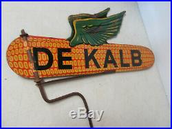 Vintage Dekalb Seed Corn Weathervane Flying Ear Metal Tin 18 Farm Sign w Stake