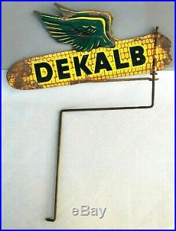 Vintage Dekalb Weather Vane Seed Corn Two Sided Flying Ear Corn Farm Metal Sign
