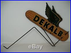 Vintage Dekalb Weather vane Seed Corn Two Sided Flying Ear Farm 18 Metal Sign