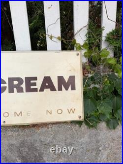 Vintage Delicious Ice Cream Sign Metal 25X12