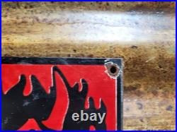 Vintage Devil Brand Coffee Porcelain Sign Rare Old Hot Hell Beverage Cafe Food