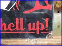 Vintage Devil Brand Coffee Porcelain Sign Rare Old Hot Hell Beverage Cafe Food