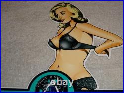 Vintage Dodge Brothers Motor Vehicle Service Garage? Woman Metal Gasoline Sign