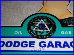 Vintage Dodge Brothers Motor Vehicle Service Garage? Woman Metal Gasoline Sign