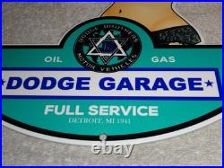 Vintage Dodge Brothers Motor Vehicle Service Garage? Woman Metal Gasoline Sign