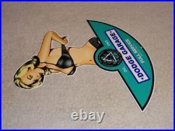 Vintage Dodge Brothers Motor Vehicle Service Garage? Woman Metal Gasoline Sign