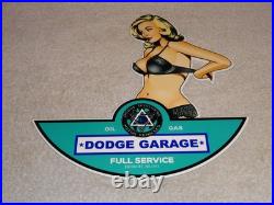 Vintage Dodge Brothers Motor Vehicle Service Garage? Woman Metal Gasoline Sign