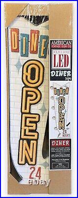 Vintage Double-Sided Marquee Sign with LED Bulbs Retro Inspired Decor 25