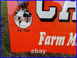 Vintage Double-sided Case Farm Machinery Porcelain Enamel Tractor Metal Sign