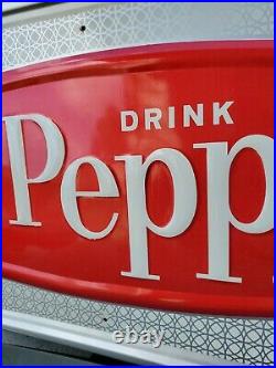 Vintage Dr Pepper Metal Sign In Excellent Original Condition
