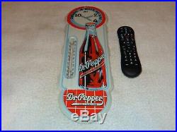 Vintage Dr Pepper Soda Pop 18 Porcelain Metal Gasoline & Oil Thermometer Sign