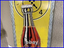 Vintage Dr Pepper Vertical Metal Self Framed Embossed Sign Robertson USA