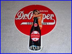 Vintage Drink Dr Pepper 10 2 4 Bottle +? Woman 12 Metal Soda Gasoline Oil Sign Vintage Drink Dr Pepper 10 2 4 Bottle +? Woman 12 Metal Soda Gasoline Oil Sign