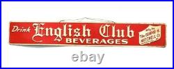 Vintage Drink English Club Beverages Advertising Sign The George H. Mitchell Co