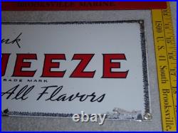 Vintage Drink Orange Squeeze Boy Girl Kissing 18 Porcelain Metal Soda Gas Sign