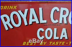 Vintage Drink Royal Crown Cola Metal Sign