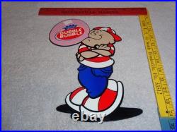 Vintage Dubble Bubble Boy Blowing Fleer Chewing Gum 10 Metal Gasoline Oil Sign