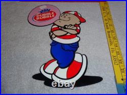 Vintage Dubble Bubble Boy Blowing Fleer Chewing Gum 10 Metal Gasoline Oil Sign
