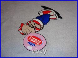 Vintage Dubble Bubble Boy Blowing Fleer Chewing Gum 10 Metal Gasoline Oil Sign