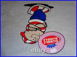 Vintage Dubble Bubble Boy Blowing Fleer Chewing Gum 10 Metal Gasoline Oil Sign