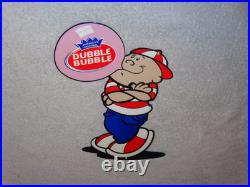 Vintage Dubble Bubble Boy Blowing Fleer Chewing Gum 10 Metal Gasoline Oil Sign