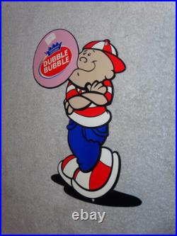 Vintage Dubble Bubble Boy Blowing Fleer Chewing Gum 10 Metal Gasoline Oil Sign