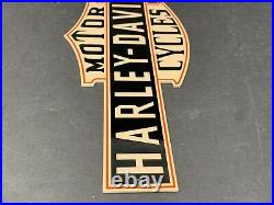 Vintage Early Harley Davidson Motorcycle 12 Diecut Metal Logo Sign Gas Oil Sign