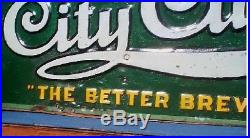 Vintage Early Jacob Schmidt City Club Beer Brewery Metal Sign St Paul MN