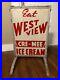 Vintage_Eat_West_View_Ice_Cream_Metal_Double_Sided_Sign_In_Frame_Gas_Oil_01_pe